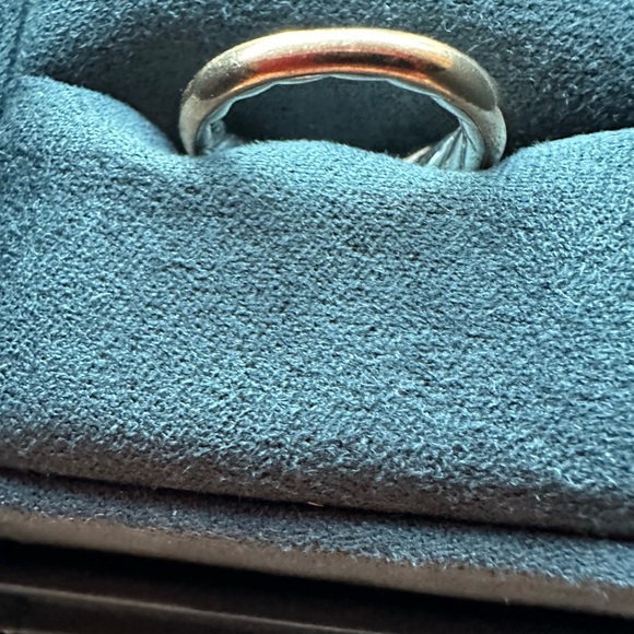 David Yurman Pure Form Bronze/SS Ring with Cognac Diamonds - Size 6 - Picture 3 of 7